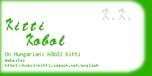 kitti kobol business card